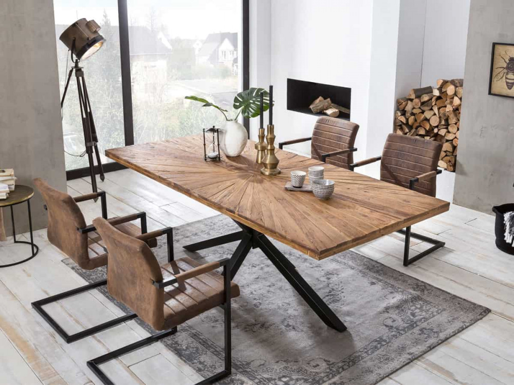 Esstisch Vanaja Modern Teak Dunkelbraun