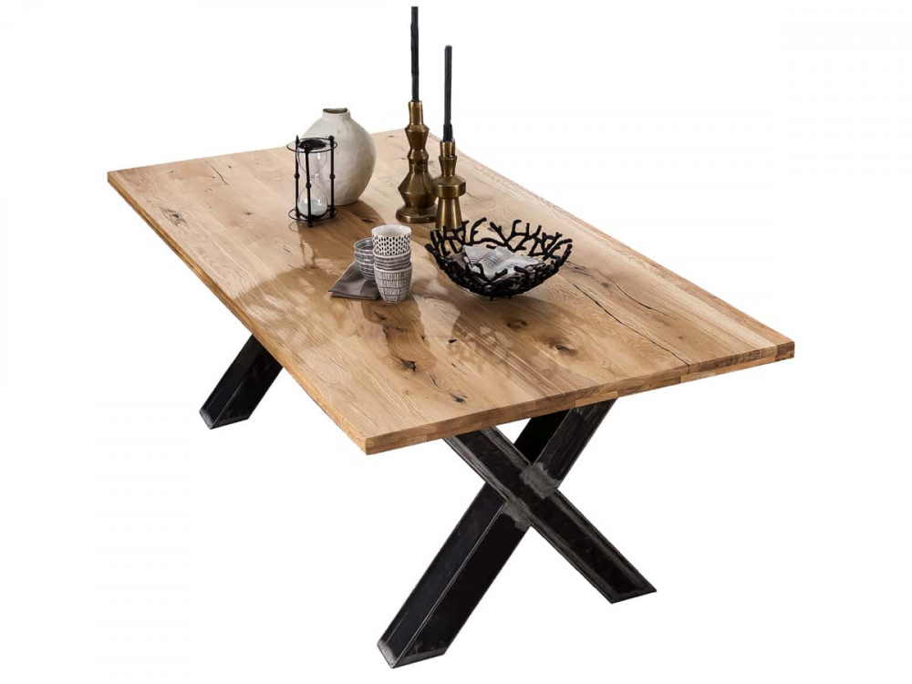 Esstisch Vanaja Modern Wildeiche Hellbraun