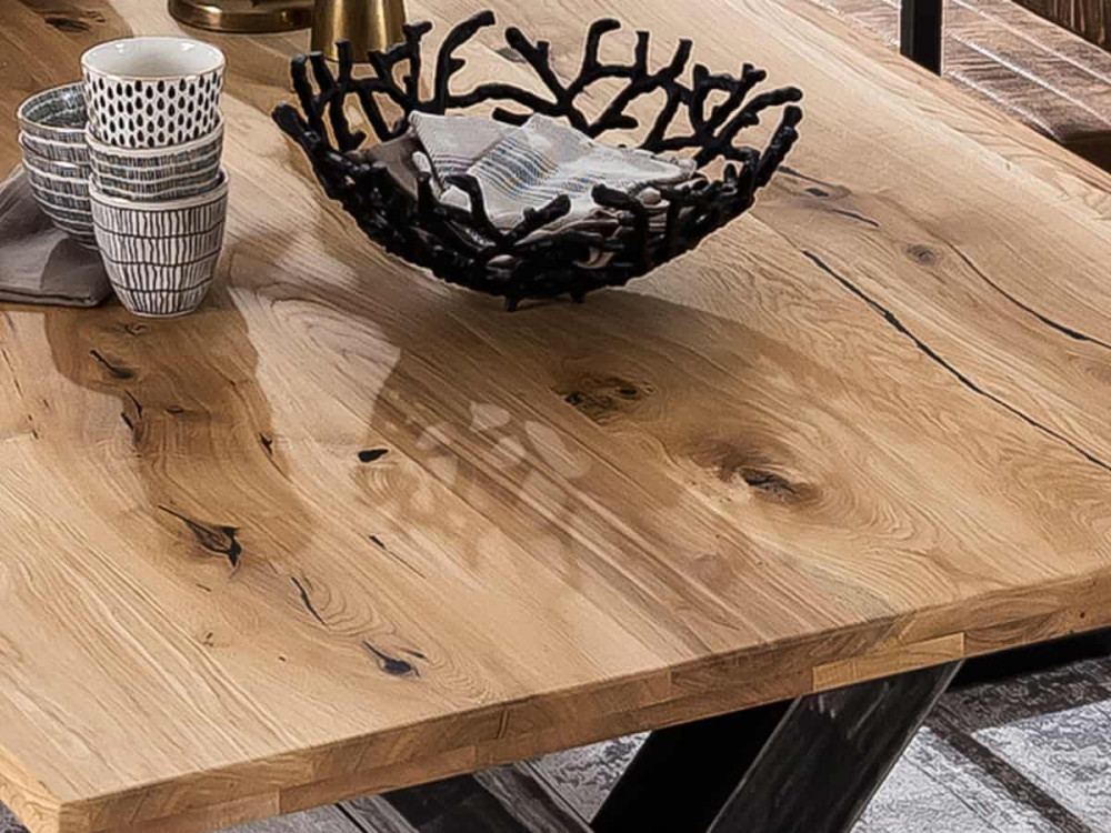 Esstisch Vanaja Modern Wildeiche Hellbraun