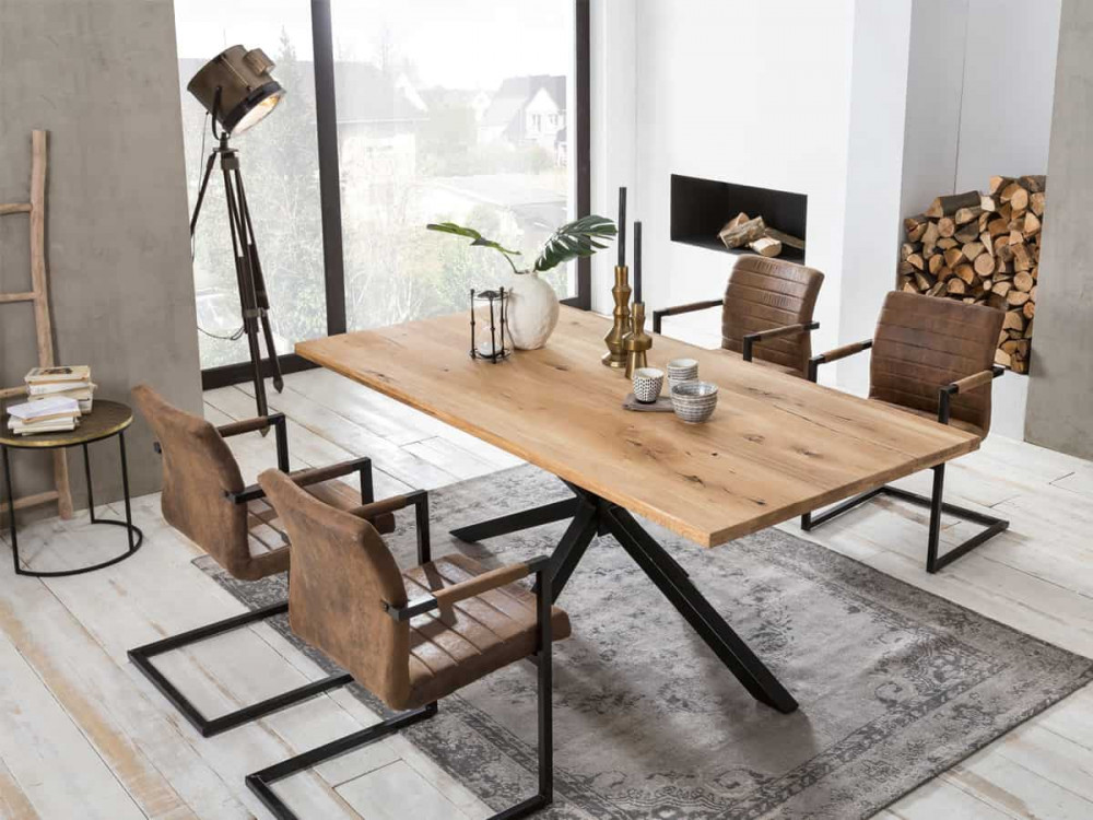 Esstisch Vanaja Modern Wildeiche Hellbraun