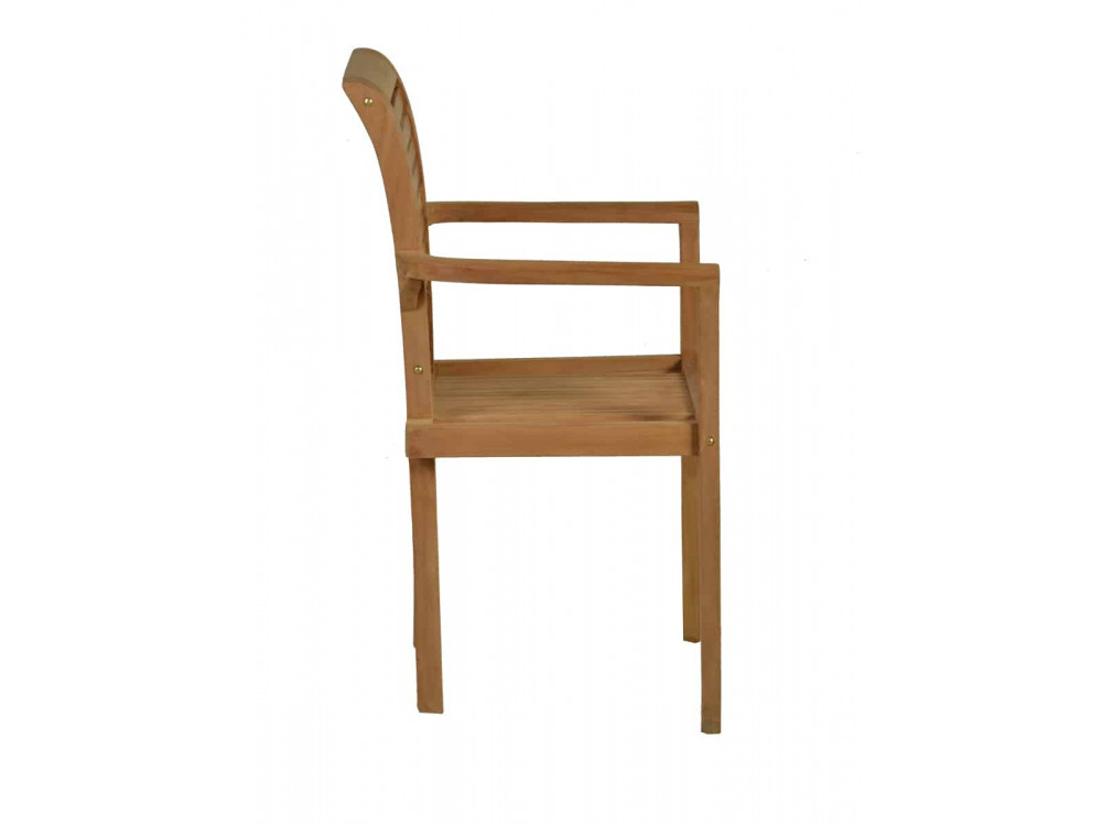 Gartenstuhl  Gartenmöbel Outdoor Modern Teak Honig