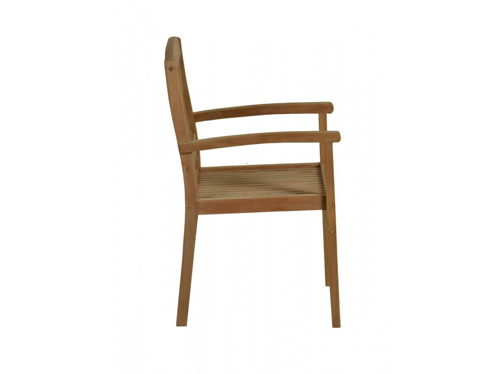 Gartenstuhl  Gartenmöbel Outdoor Modern Teak Honig