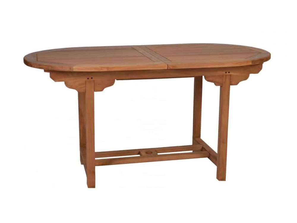 Gartentisch  Gartenmöbel Outdoor Modern Massivholz Teak Honig