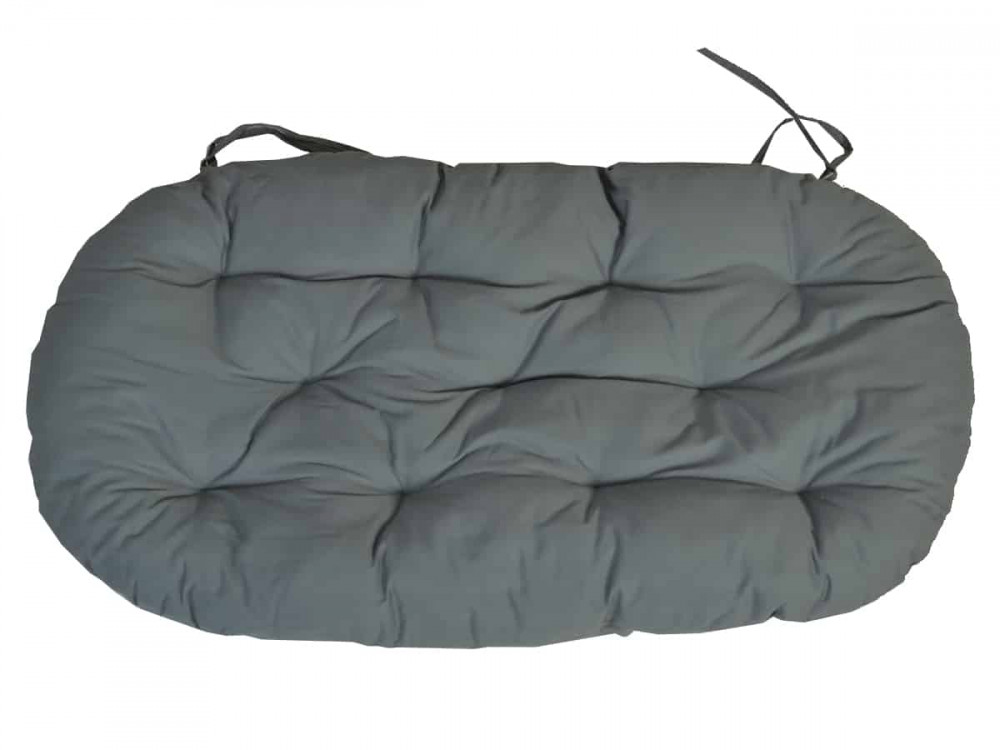 Rattansofa 'Bahama' 2-Sitzer mit grauen Kissen - 80028 | MiaMöbel