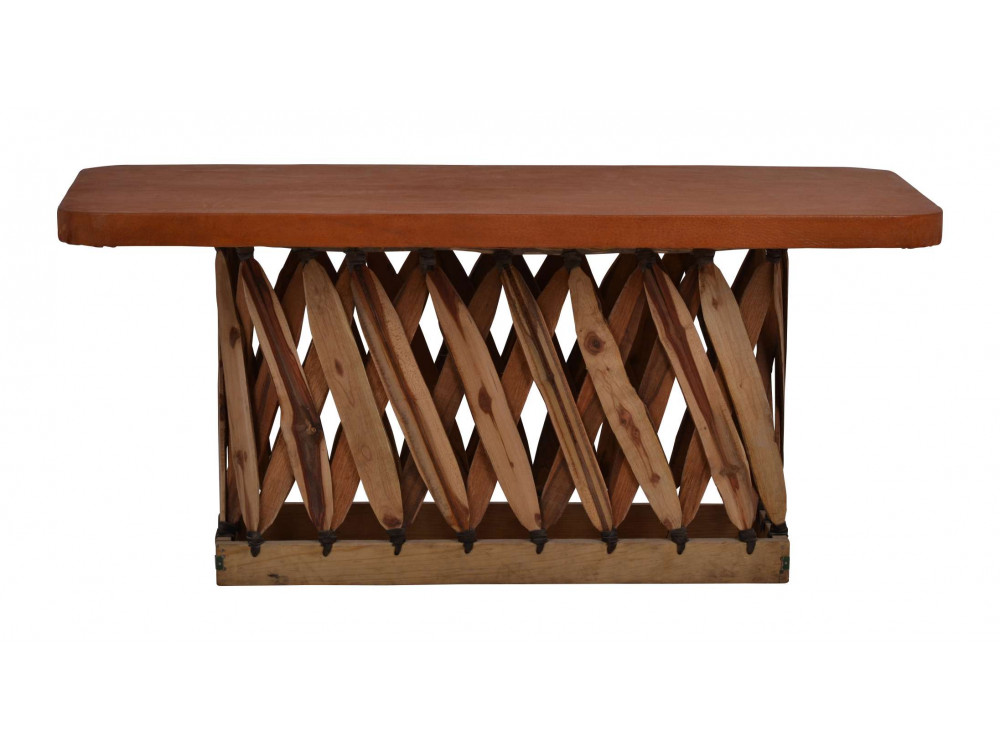 Couchtisch Equipales Landhaus Zedernholz Tabak