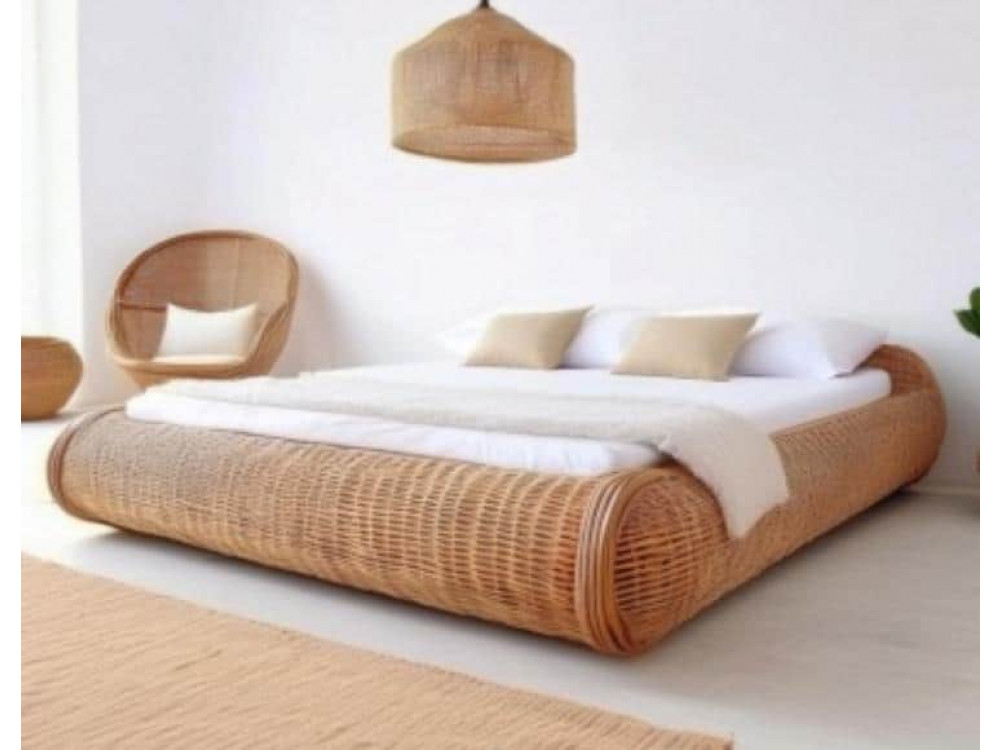 Bett Rattan Modern Rattan Honig