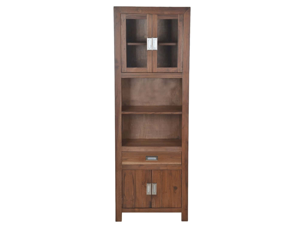 Hochschrank Bhatang Modern Teak Braun