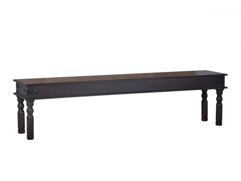 Bank Colombo Kolonialstil Pinie Walnuss