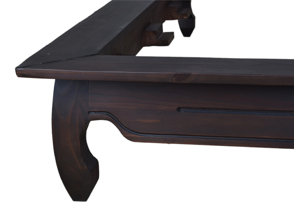 Bett Colombo Kolonialstil Massivholz Pinie Walnuss