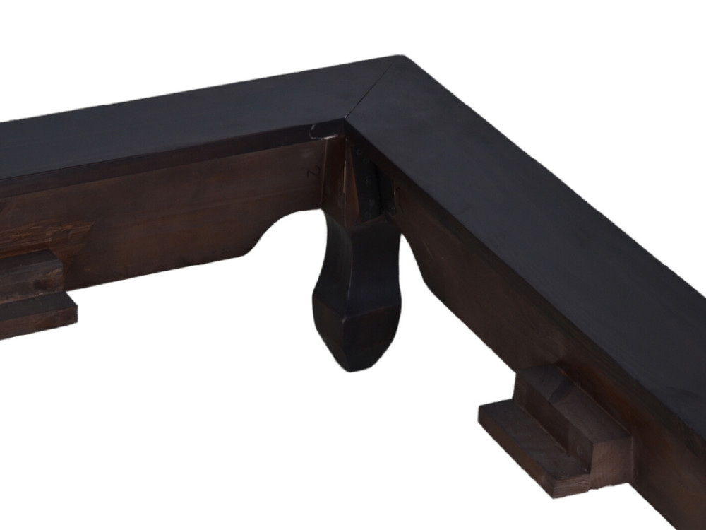 Bett Colombo Kolonialstil Massivholz Pinie Walnuss