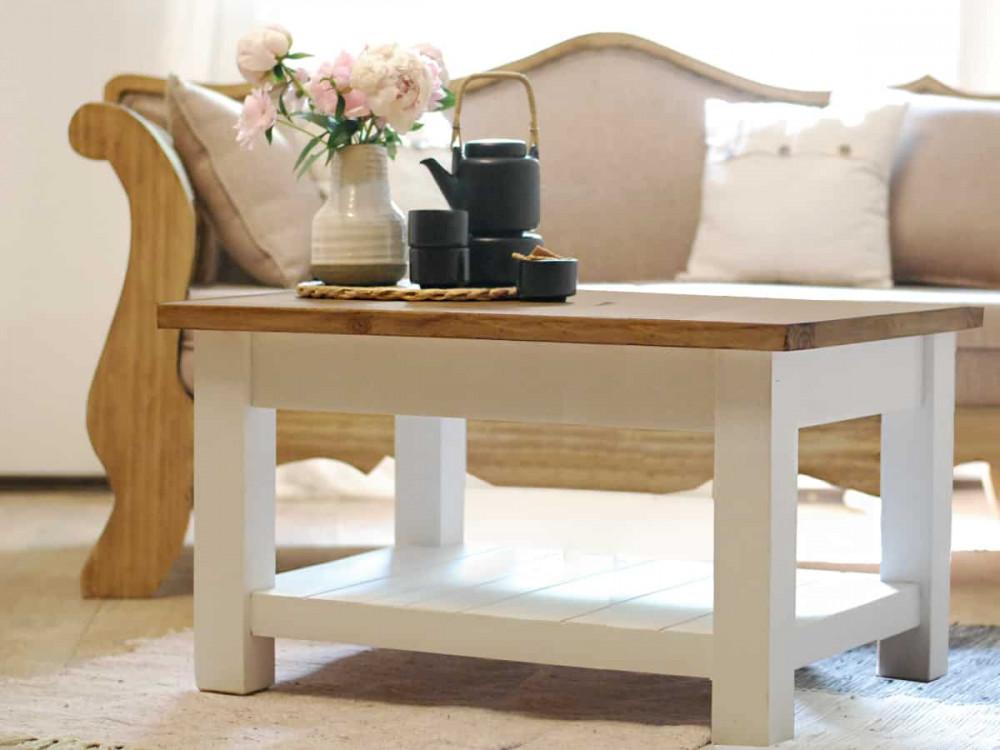 Couchtisch Mexico Möbel Landhaus Pinie Weiß