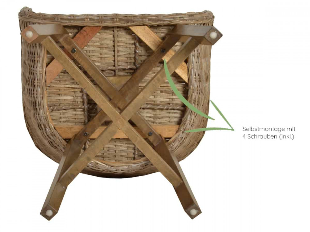 Armlehnstuhl  Modern Mango Kubu-grau