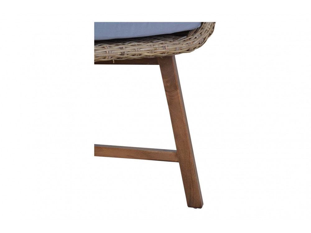 Armlehnstuhl  Modern Mango Kubu-grau