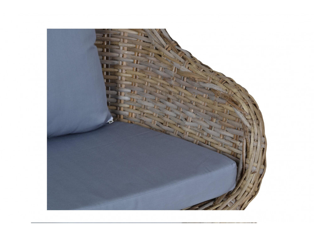 Armlehnstuhl  Modern Mango Kubu-grau