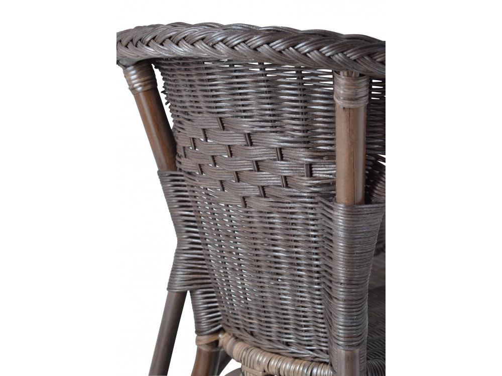 Armlehnstuhl Rattan Landhaus Braun