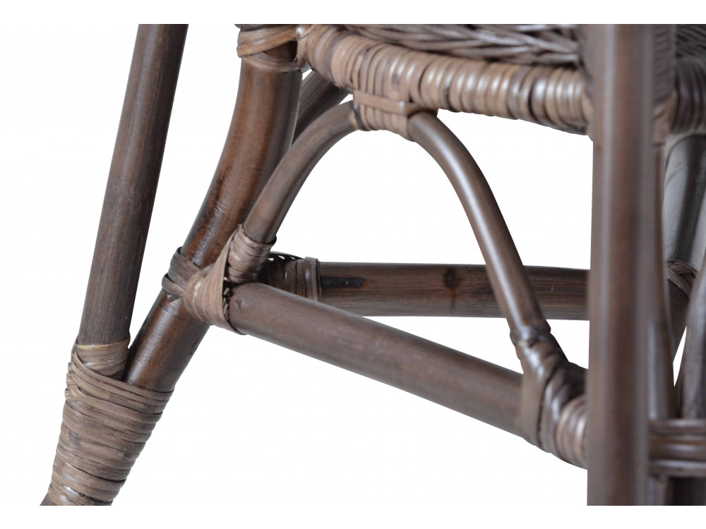 Armlehnstuhl Rattan Landhaus Braun