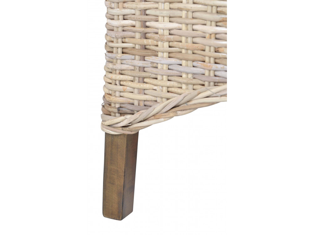 Armlehnstuhl Rattan Landhaus Mango Grau