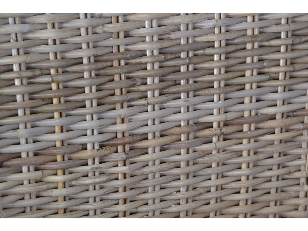 Armlehnstuhl Rattan Landhaus Mango Grau