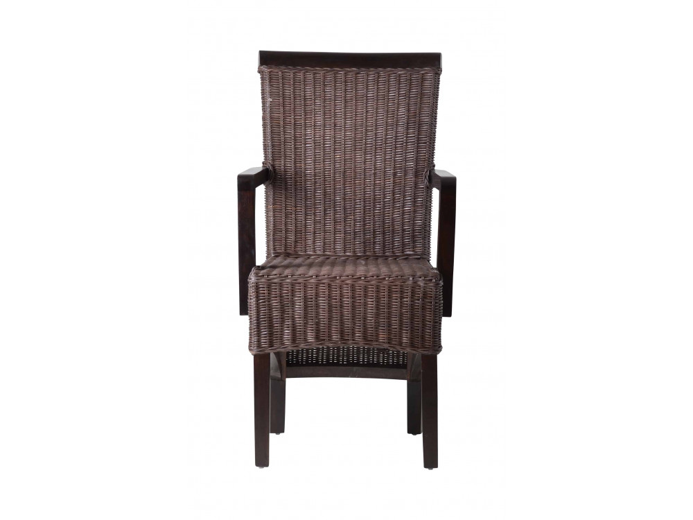 Armlehnstuhl Rattan Modern Mango Braun