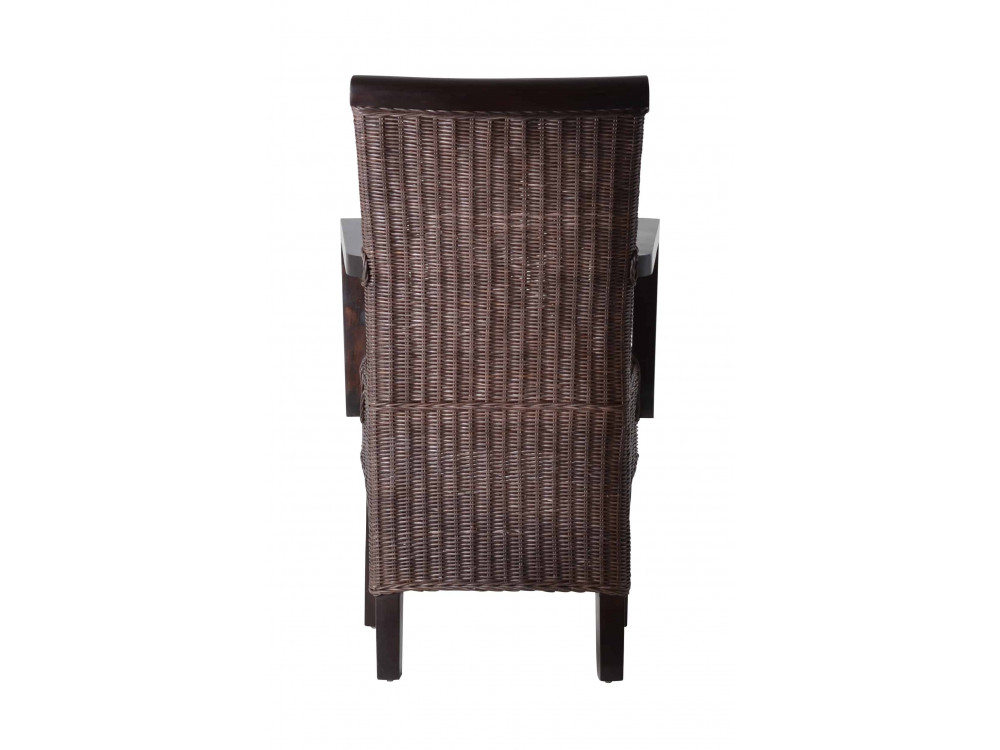 Armlehnstuhl Rattan Modern Mango Braun