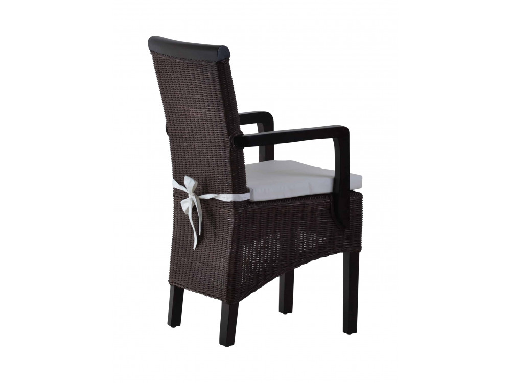 Armlehnstuhl Rattan Modern Mango Braun