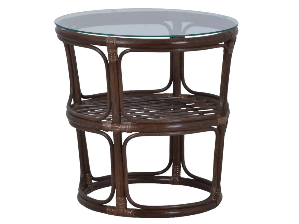 Couchtisch Rattan Landhaus Braun