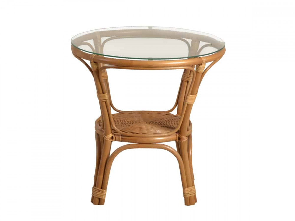 Couchtisch Rattan Landhaus Honig