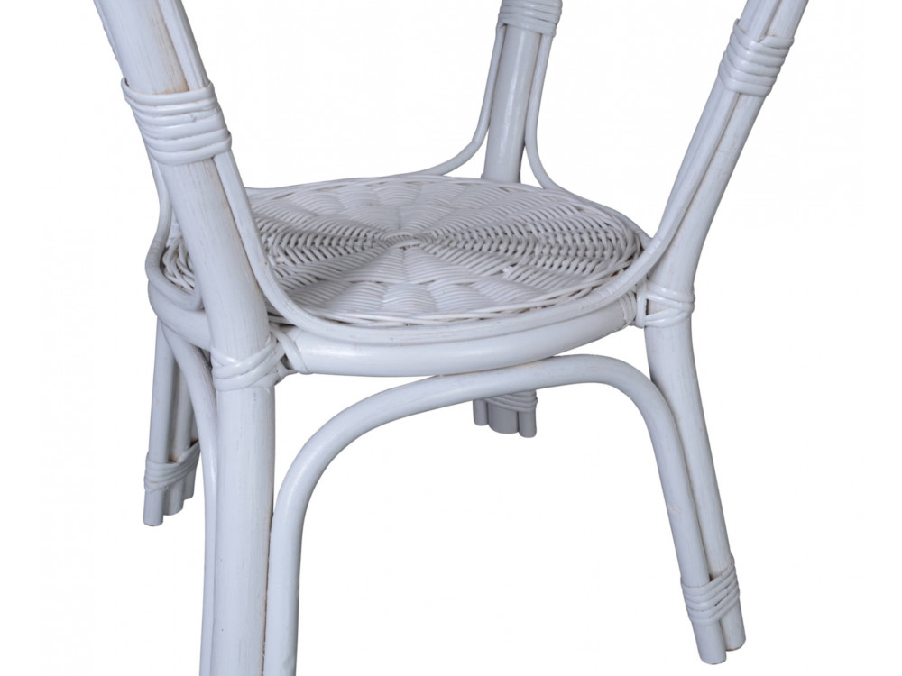 Couchtisch Rattan Landhaus Weiß