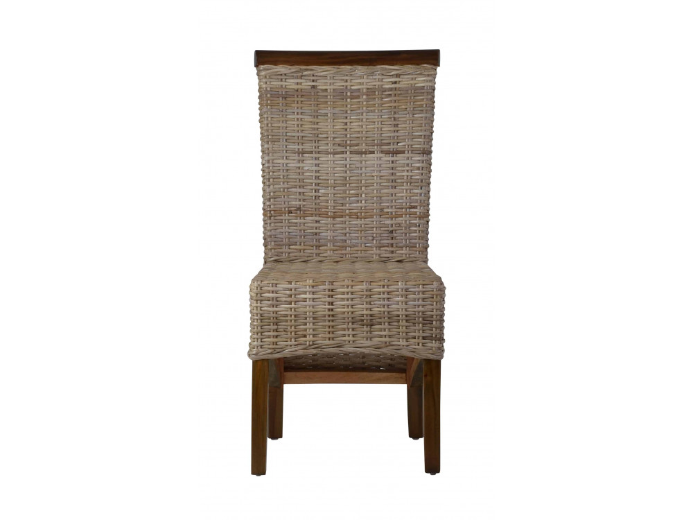 Esszimmerstuhl Rattan Landhaus Mango Grau