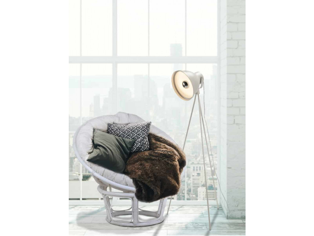 Sessel  Modern Rattan Weiß