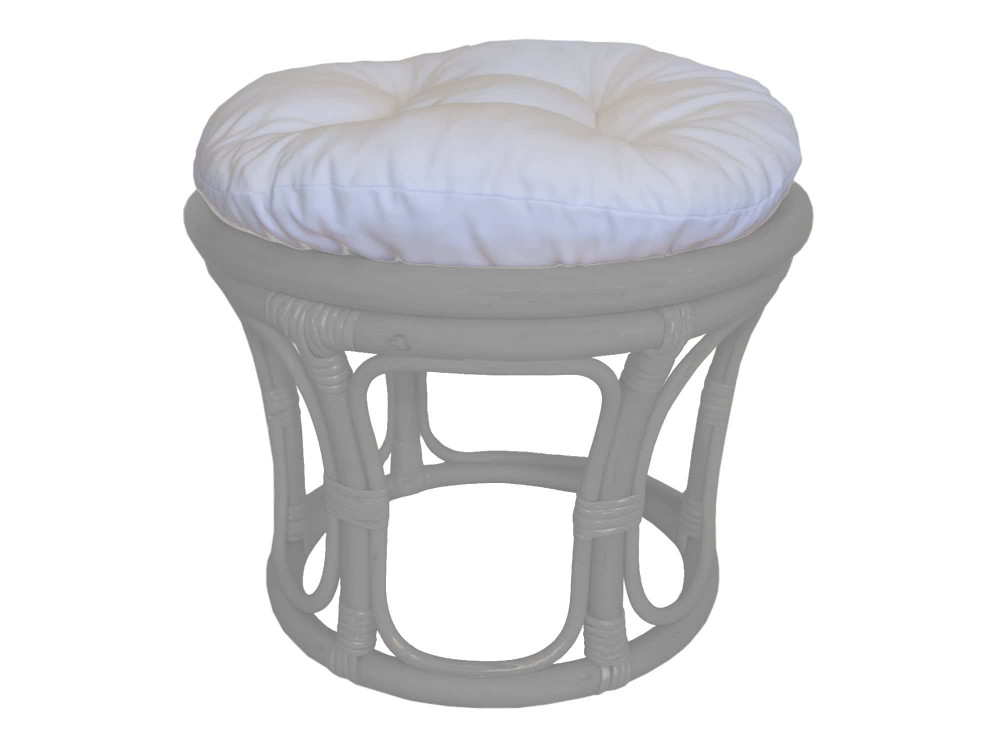 Sitzhocker Rattan Landhaus Weiß