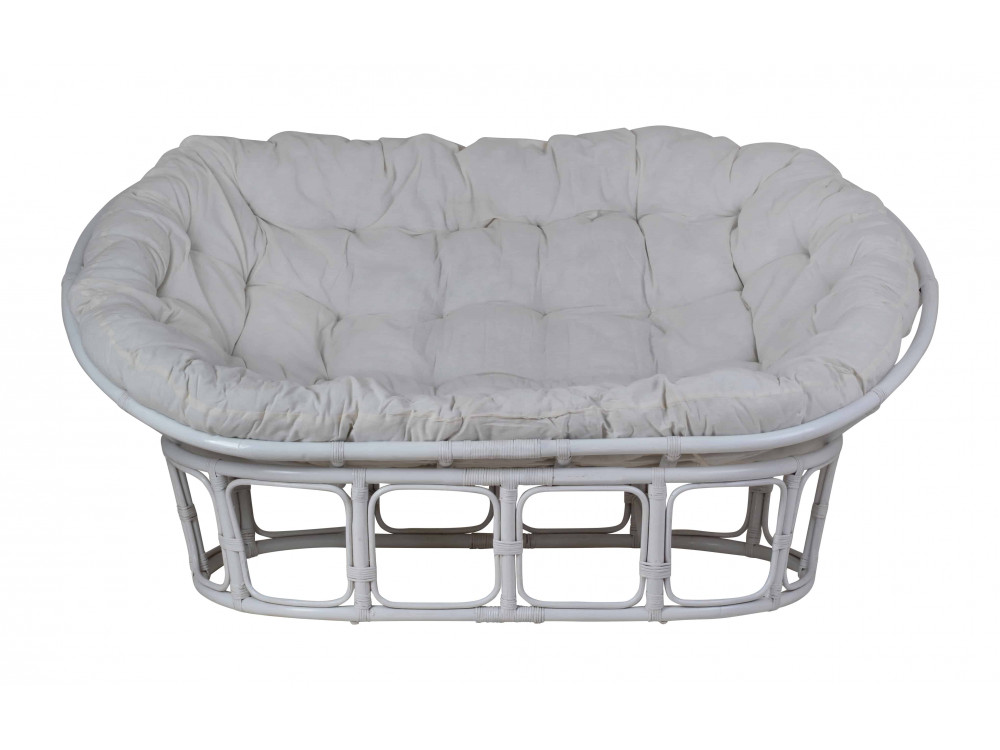 Sofa Rattan Modern Weiß