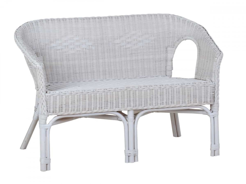 Sofa Rattan Modern Weiß