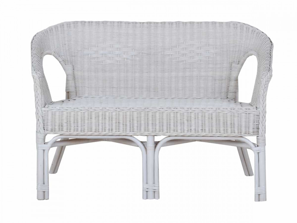 Sofa Rattan Modern Weiß