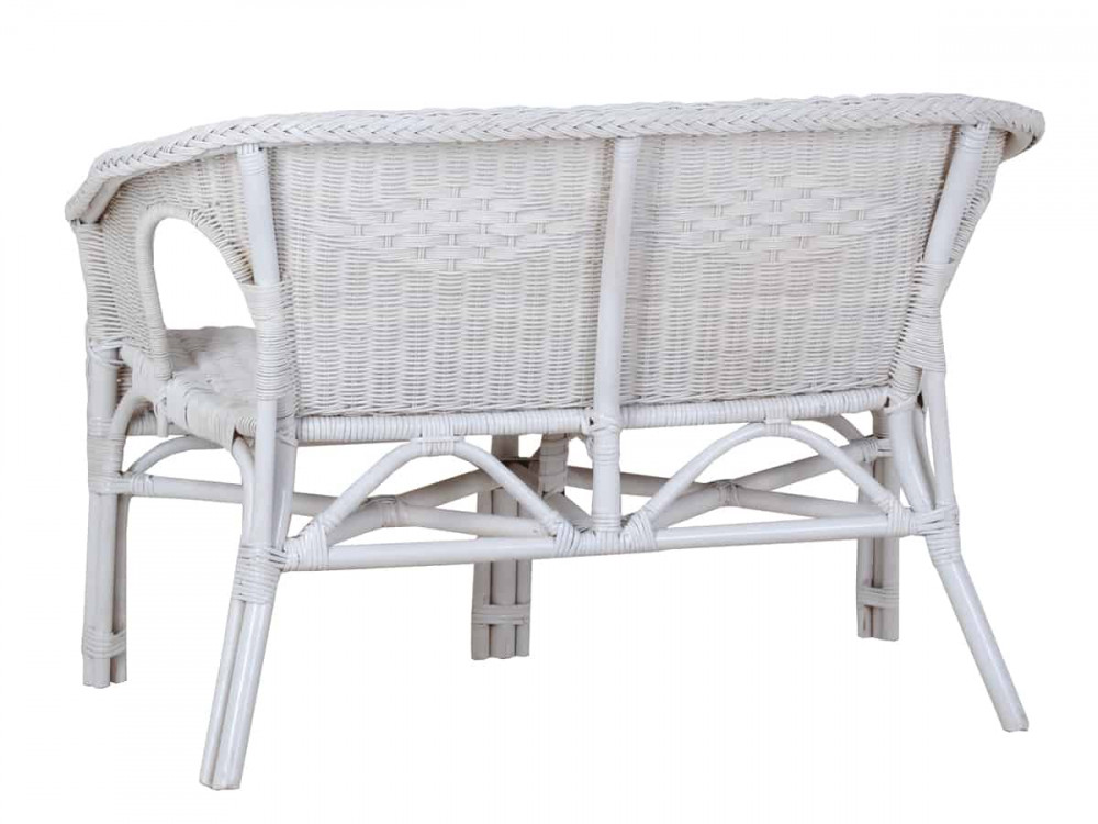 Sofa Rattan Modern Weiß