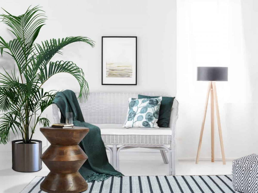 Sofa Rattan Modern Weiß