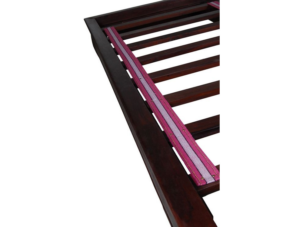 Bett  Kolonialstil Akazie Walnuss