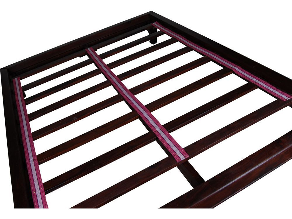 Bett  Kolonialstil Akazie Walnuss