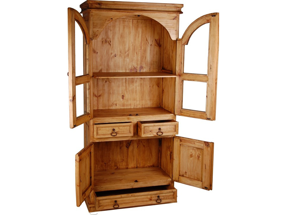 Vitrine Mexico Möbel Landhaus Pinie Honig