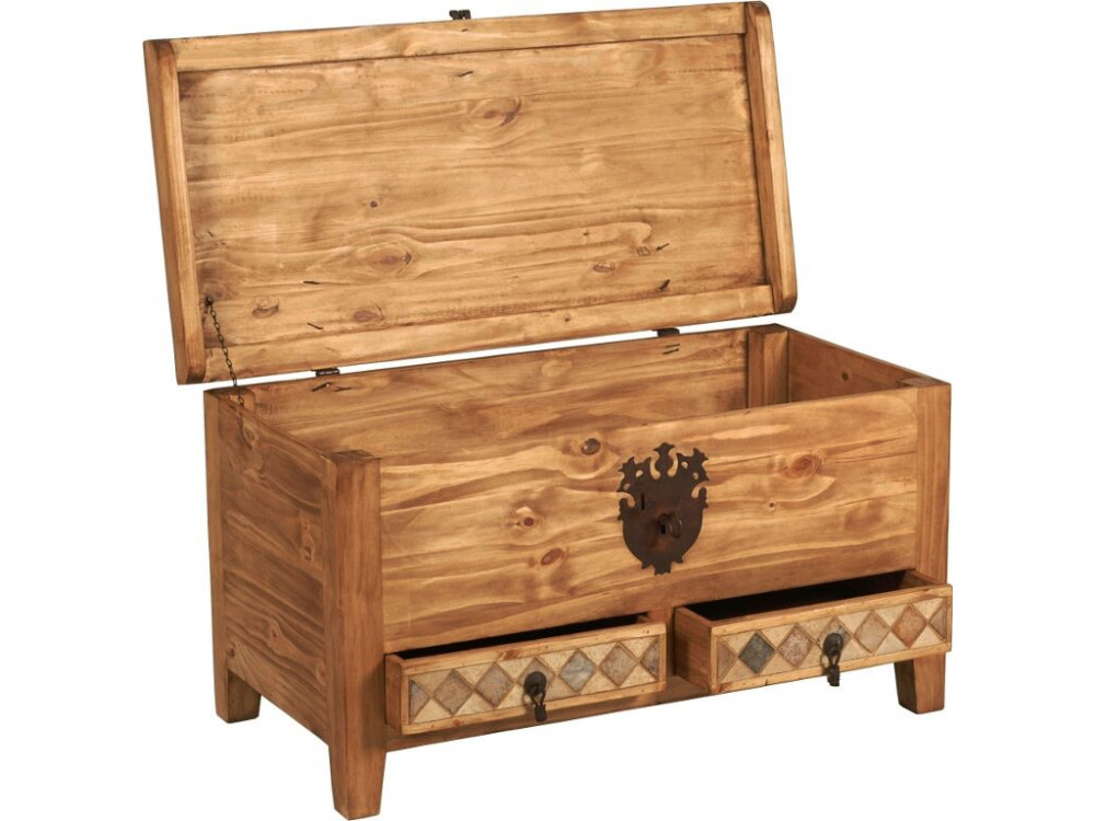 Truhe Mexico Möbel Landhaus Pinie Honig