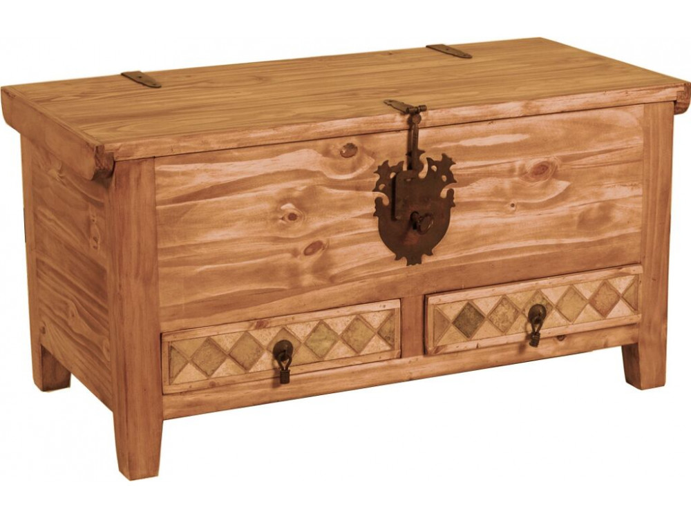 Truhe Mexico Möbel Landhaus Pinie Honig