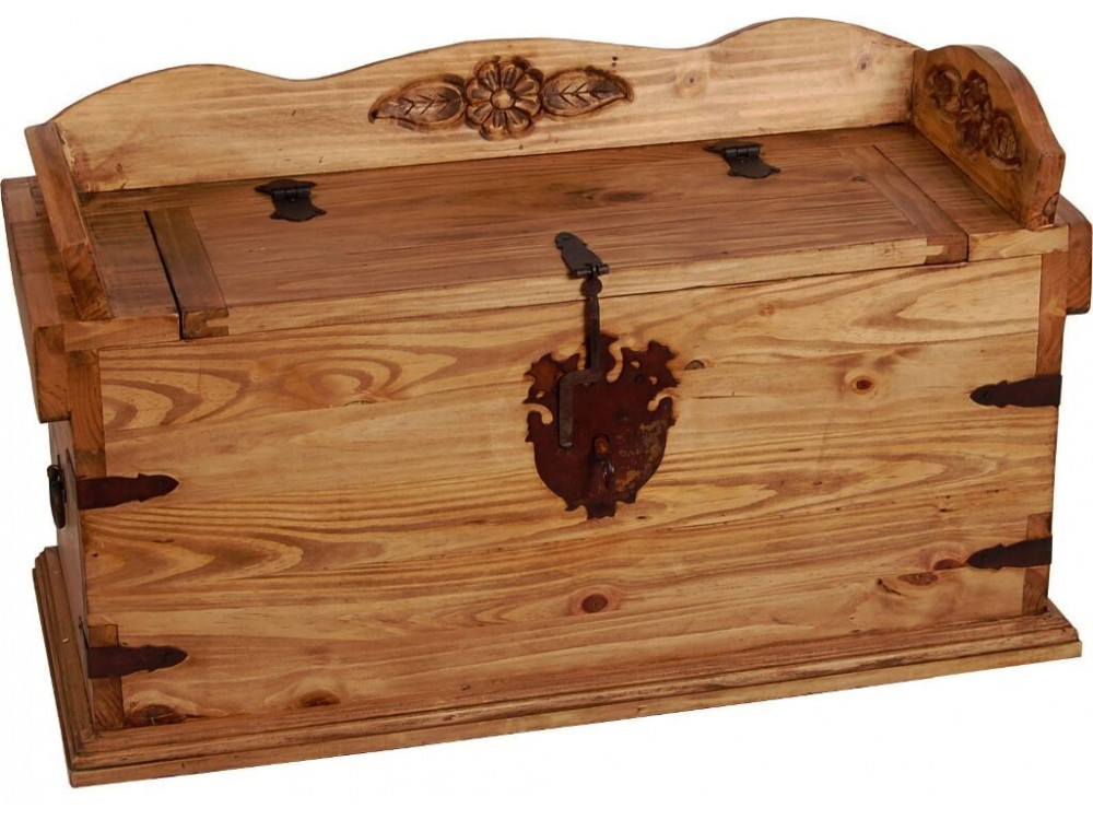 Truhenbank Mexico Möbel Landhaus Pinie Honig