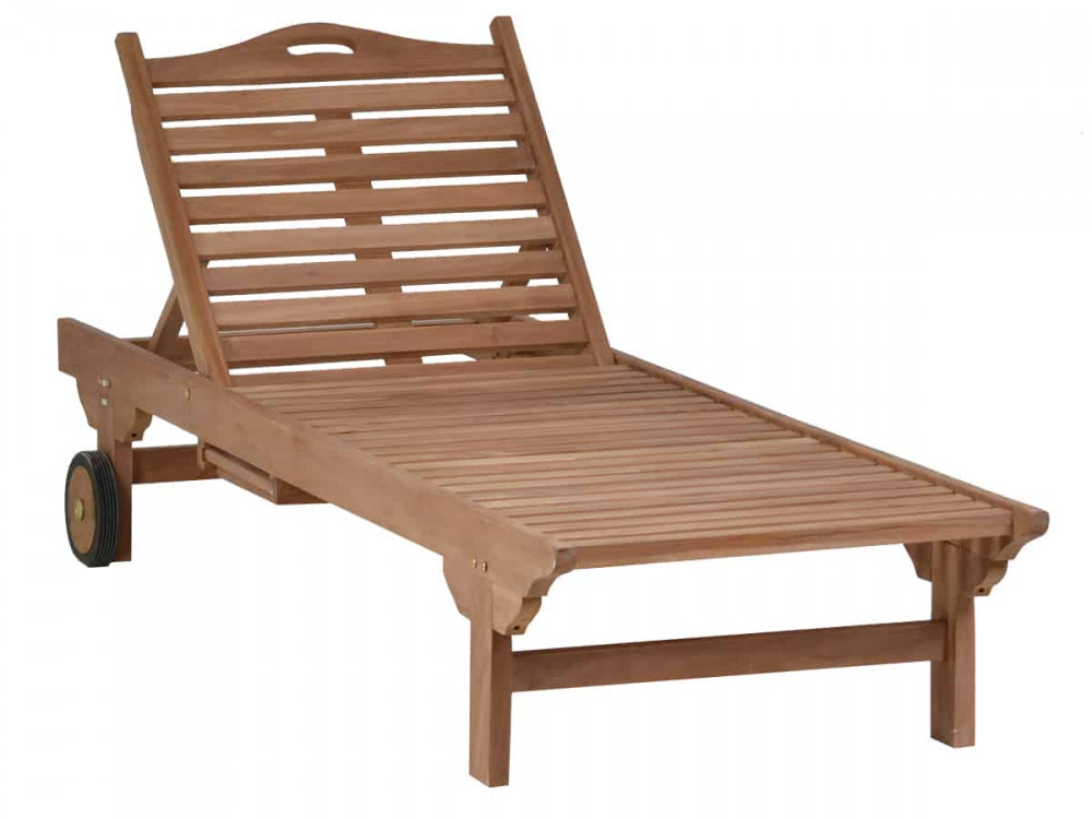 Gartenliege  Gartenmöbel Outdoor Modern Massivholz Teak Honig
