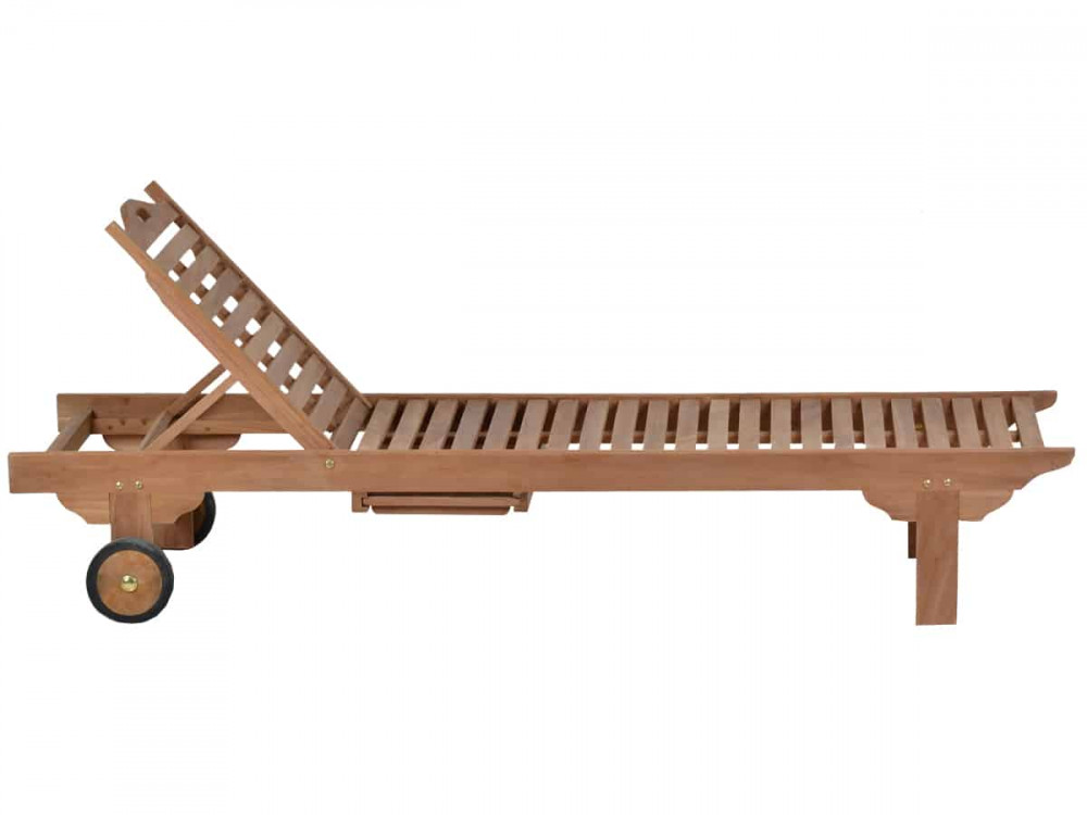 Gartenliege  Gartenmöbel Outdoor Modern Massivholz Teak Honig