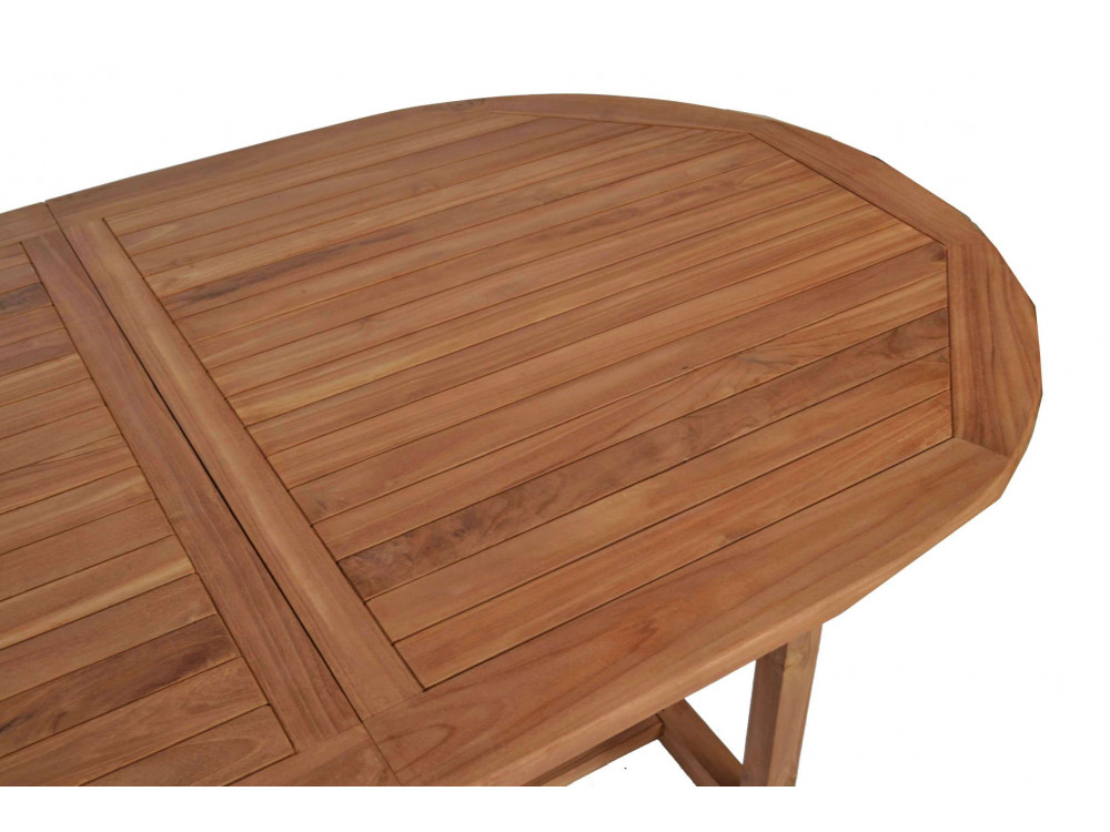 Gartentisch  Gartenmöbel Outdoor Modern Massivholz Teak Honig