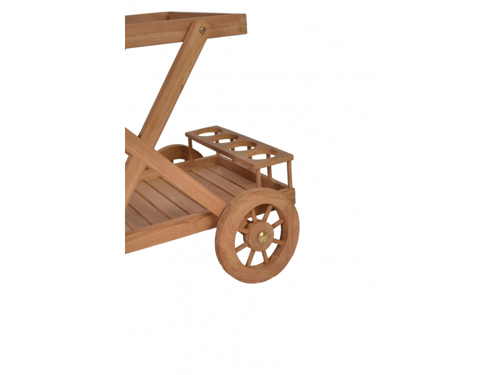 Servierwagen  Gartenmöbel Outdoor Modern Teak Honig
