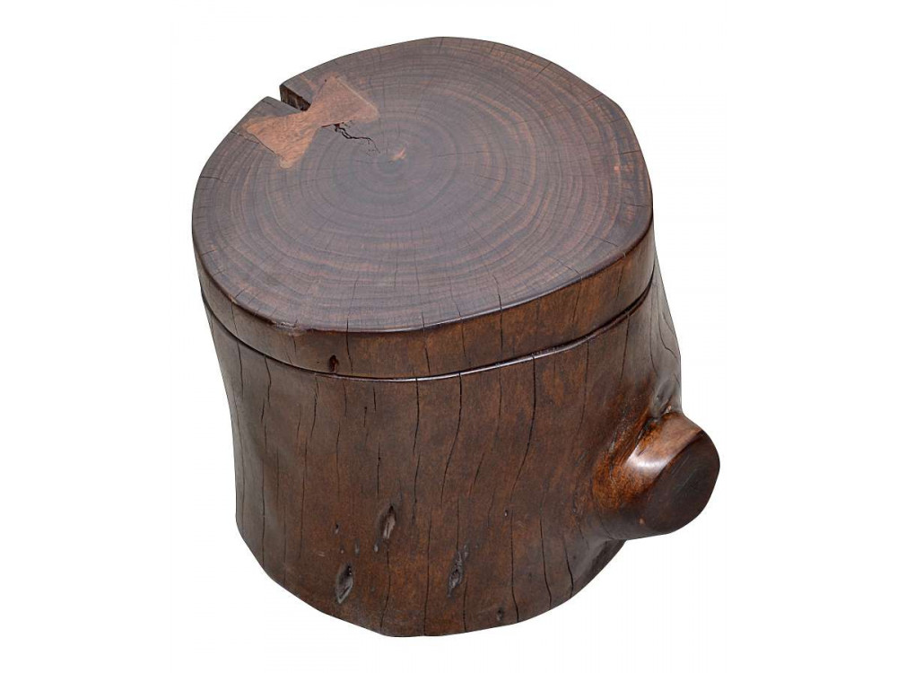 Sitzhocker Timber Modern Sheesham Braun