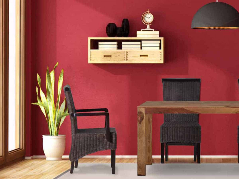 Armlehnstuhl Rattan Modern Mango Braun