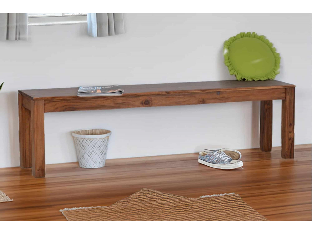 Bank Lendra Modern Massivholz Teak Hellbraun