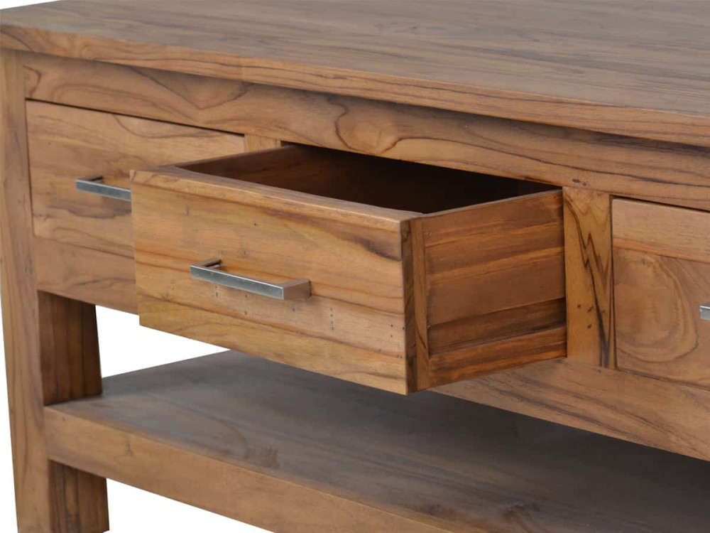 Couchtisch Thali Modern Teak Dunkelbraun